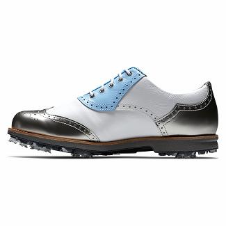 Scarpe Golf Footjoy Donna Premiere Series Spikes Bianche/Blu Chiaro Italia IYQ196374